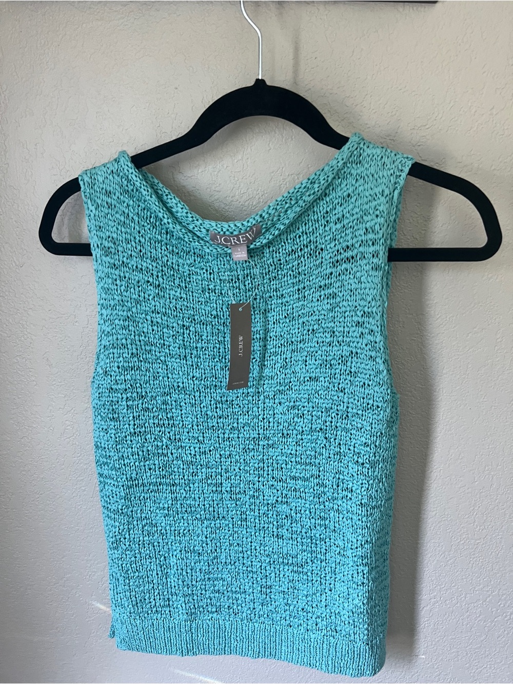 J. Crew Sleeveless Knit Tank in Aqua Teal